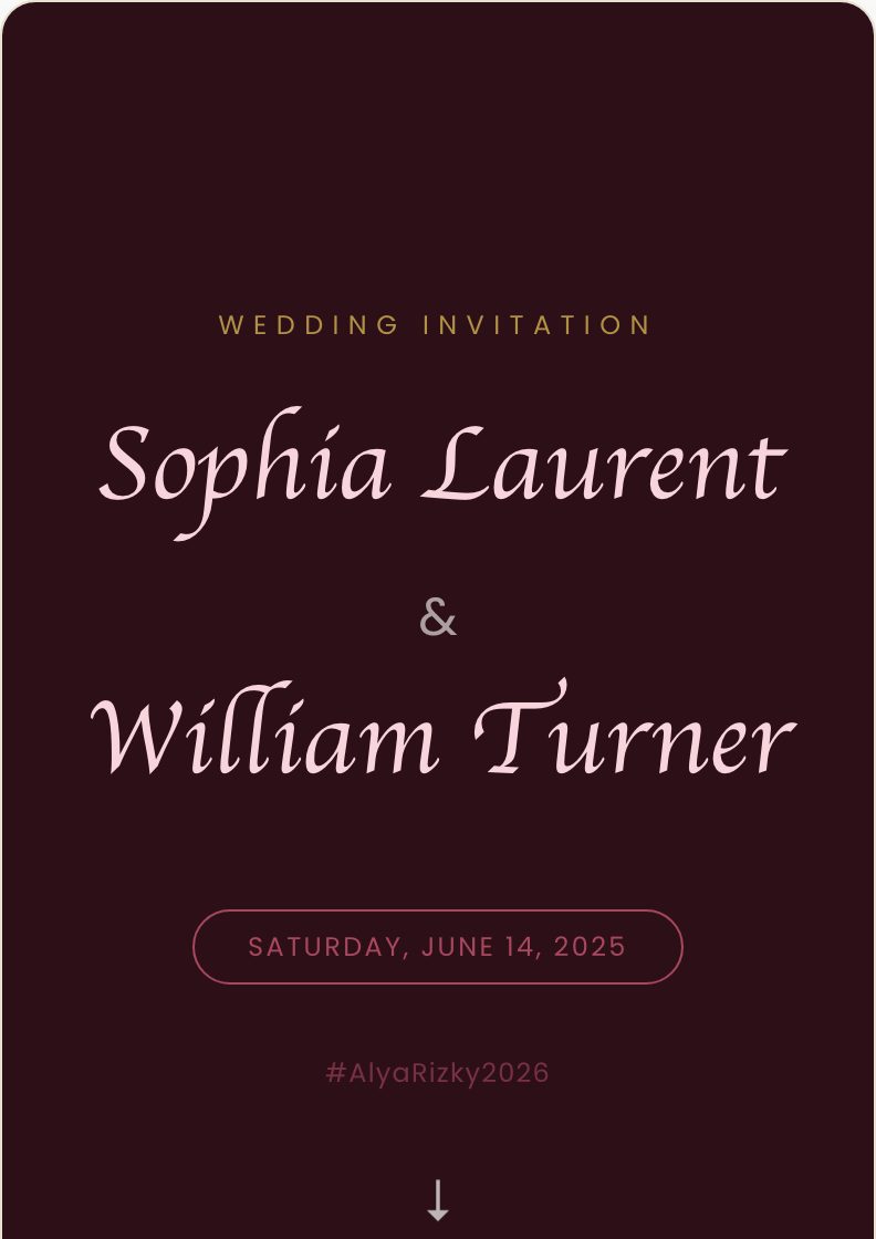 Burgundy Floral wedding invitation preview