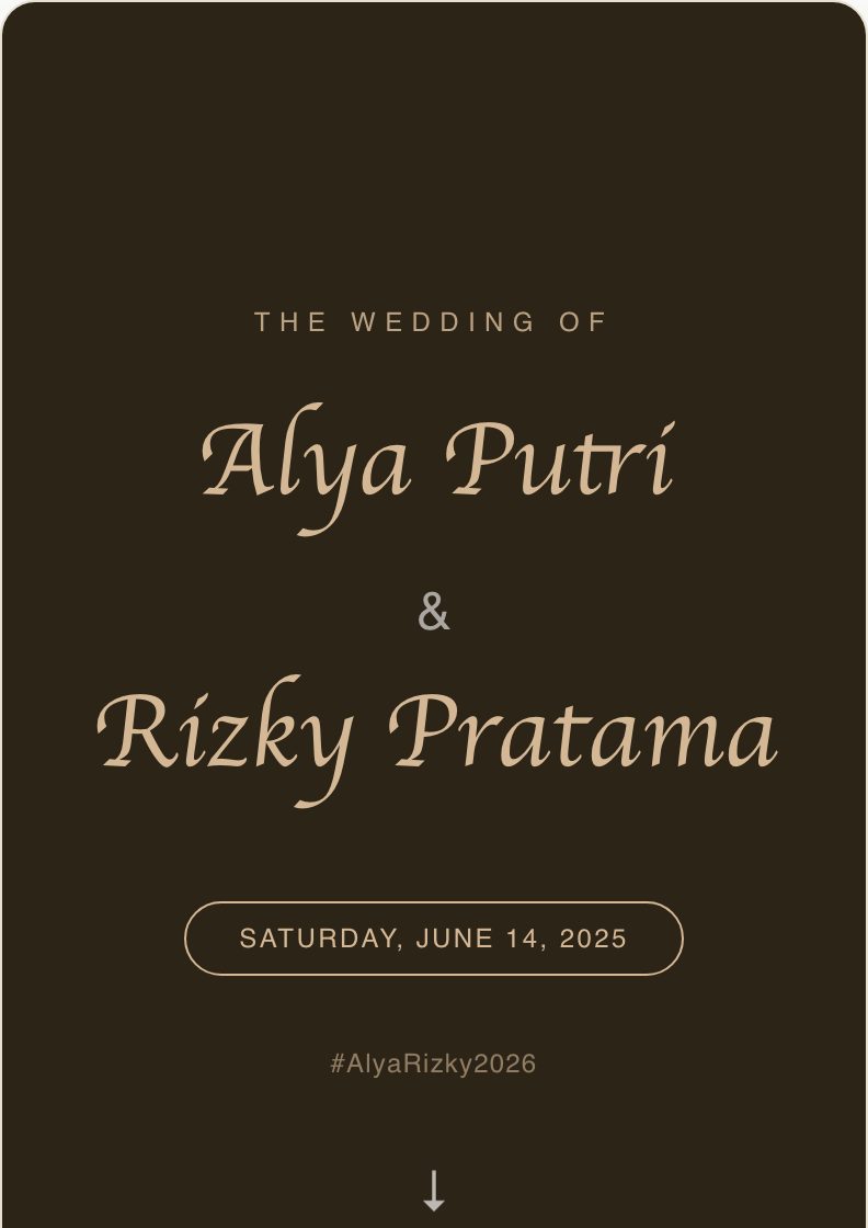 Elegant Gold wedding invitation preview