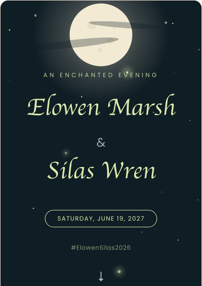 Firefly wedding invitation preview