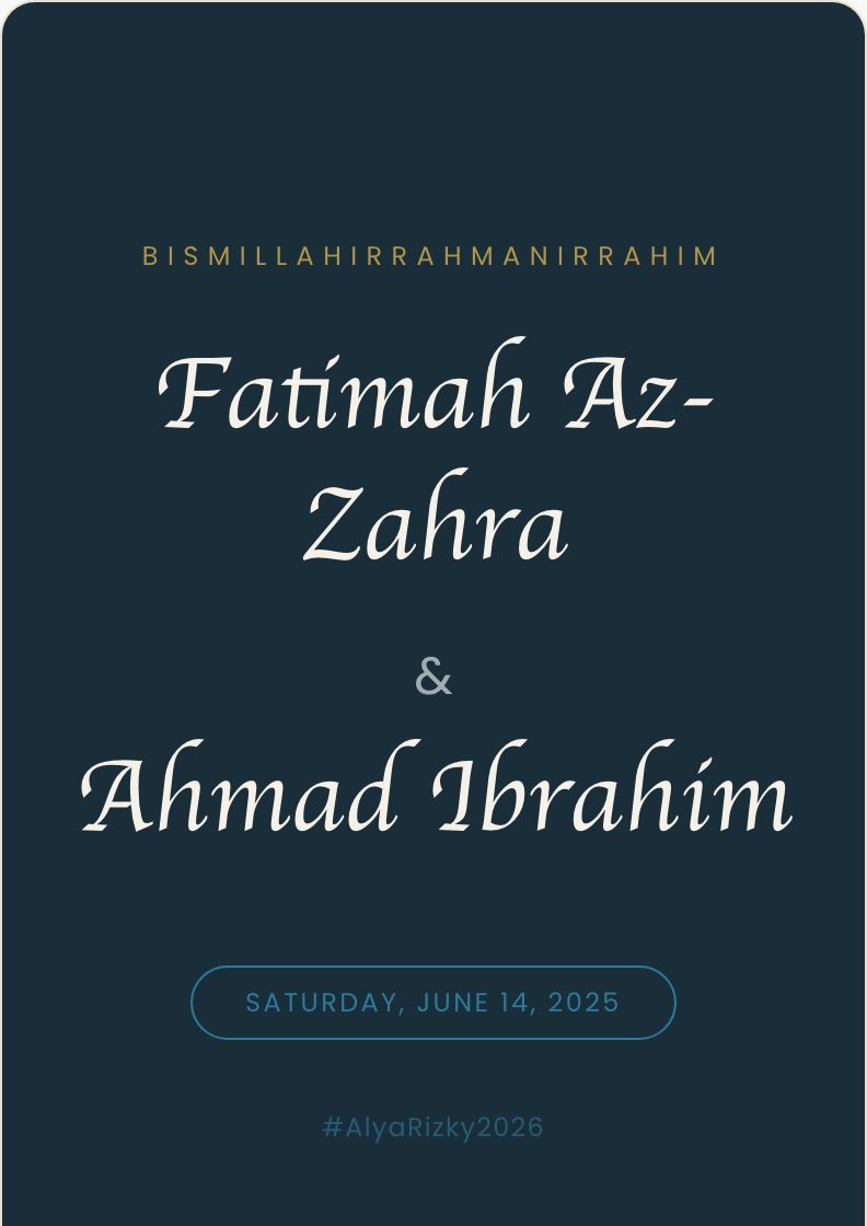 Islamic Ornate wedding invitation preview