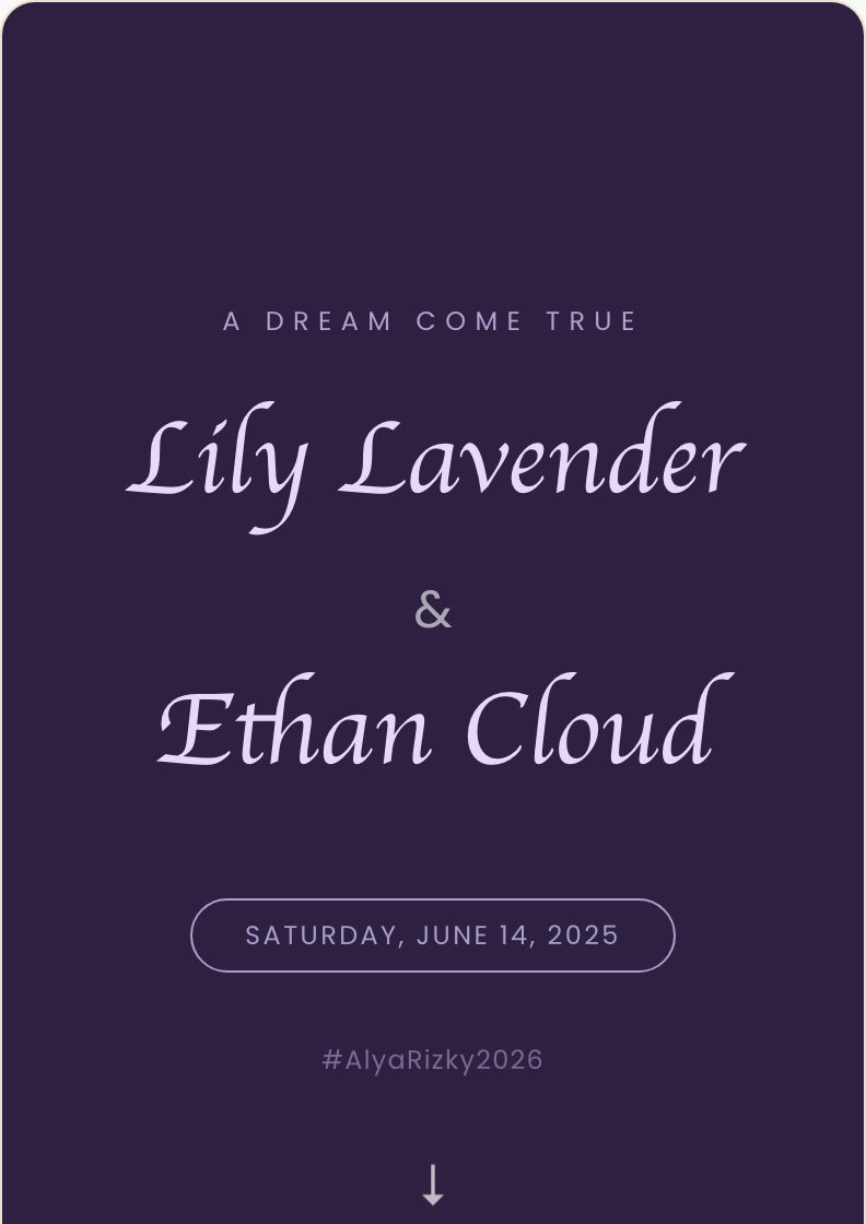Lavender Dream wedding invitation preview