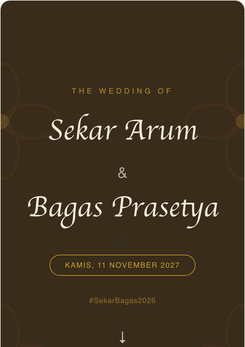 Nusantara wedding invitation preview