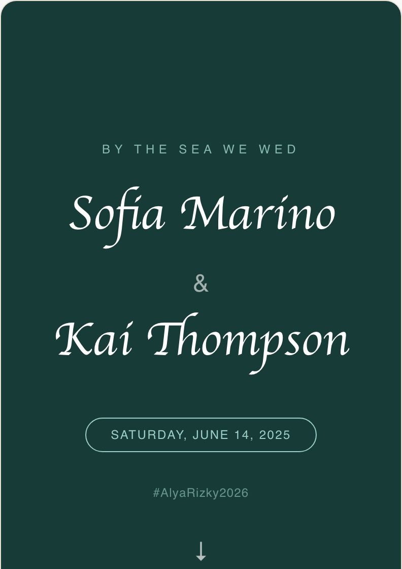 Ocean Breeze wedding invitation preview