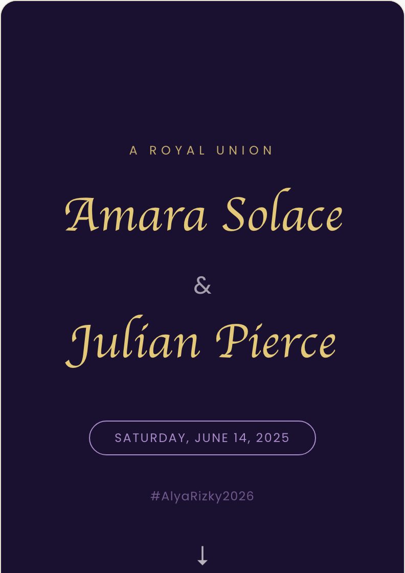 Royal Amethyst wedding invitation preview