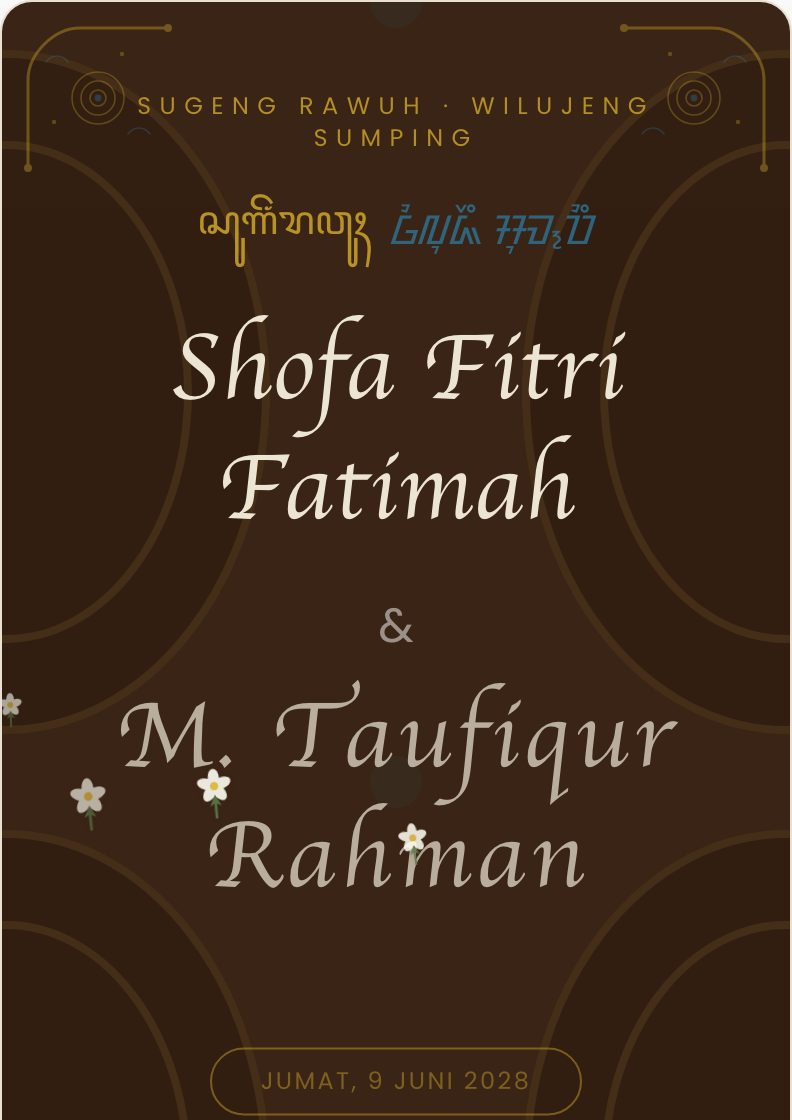 Sekar Jagad wedding invitation preview