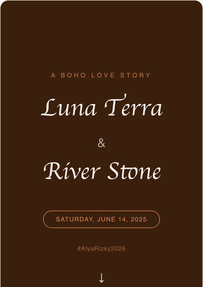 Terracotta Boho wedding invitation preview